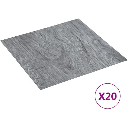  Samoljepljive podne obloge 20 kom PVC 1,86 m&amp;sup2; svjetlosive Slike