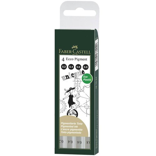 Faber-Castell Flomastri Ecco Pigment Unicycle, 4 kosi Slike