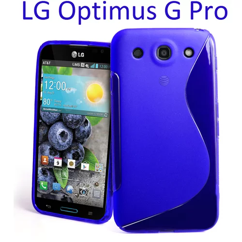  Gumijasti / gel etui S-Line za LG Optimus G Pro - modri