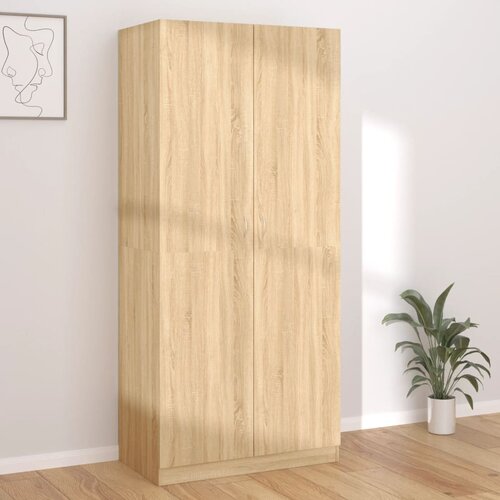 vidaXL garderobna omara sonoma hrast 90x52x200 cm iverna plošča Cene