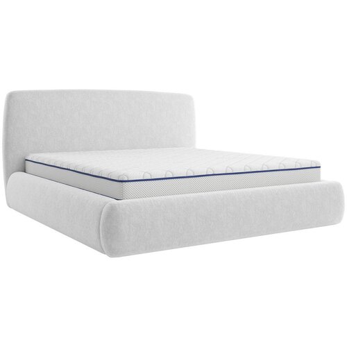 MID.YOU OBLAZINJENA POSTELJA 180 cm x 200 cm , les, tekstil, leseni material siva Slike
