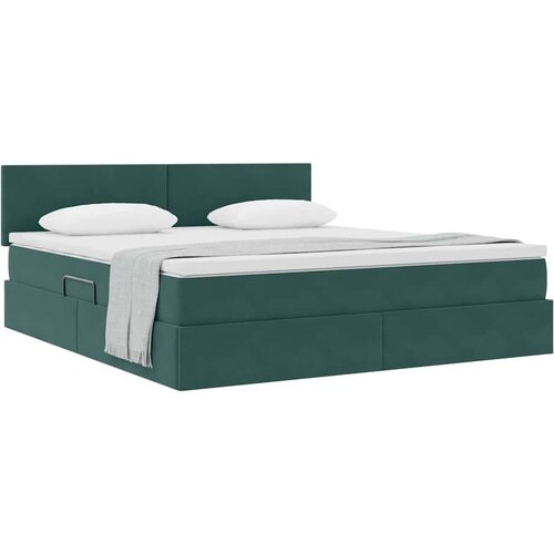  Krevet s od storage s madracem Tamnozelena 160 x 200 cm Bar&amp;scaron;un Slike