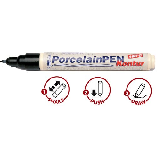  Flomaster za porcelan BRILLIANT Black Cene