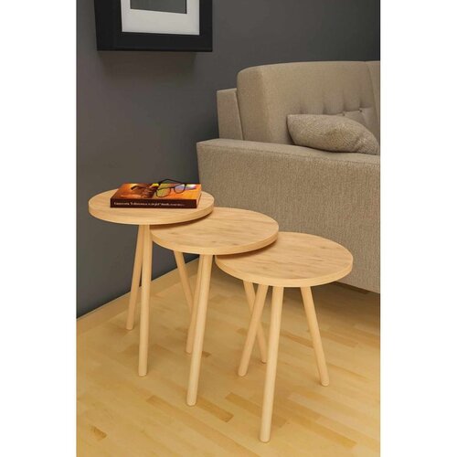 Hanah home set od 3 pomoćna stola Peka-152, hrast Sapphire Slike