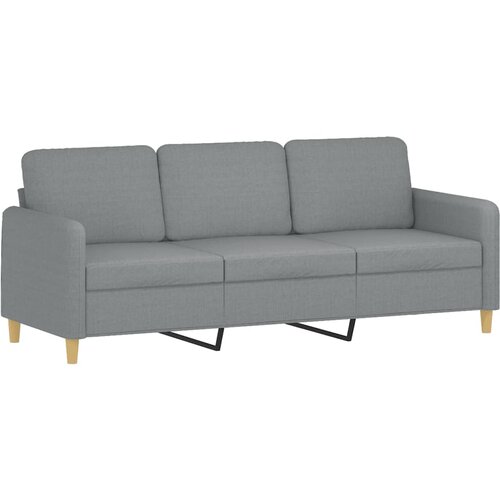  3-dijelni set sofa s jastucima svjetlosivi od tkanine Slike