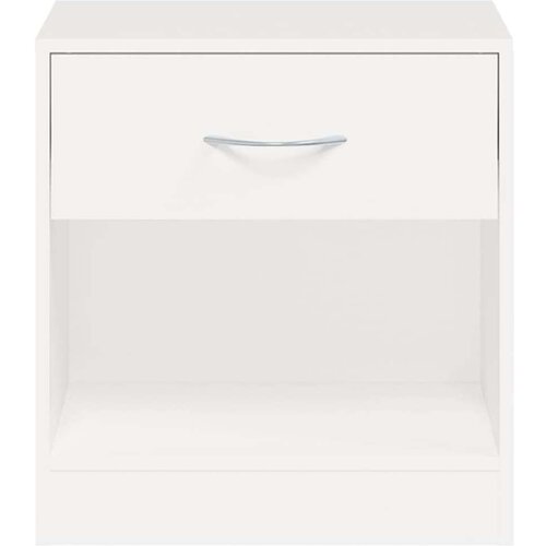  242547 Nightstand 2 pcs with Drawer White Slike