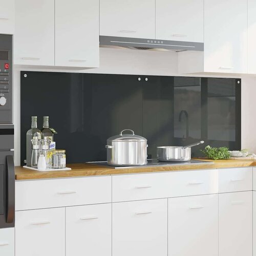 vidaXL Zaščita za kuhinjo 2 pcs Temno siva 90 x 60 cm kaljeno steklo Cene