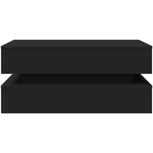  Stolić za kavu s LED svjetlima crni 90 x 50 x 40 cm Slike