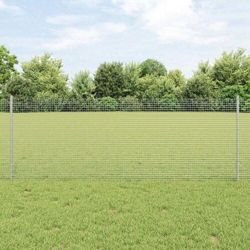 VidaXL zavarena žičana ograda s 44 U postovima srebrna 0.8x100 m čelik Slike