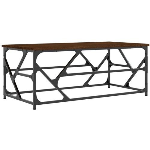 Maison Chic Klubska mizica - kavna mizica - Nizka mizica rjav hrast 100x50x40 cm inženirski les, (21755344) Cene