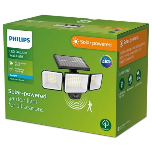 Philips LED solarni zidni reflektor sa senzorom NYSIL 3xLED/8,7W/3,7V IP65 Slike