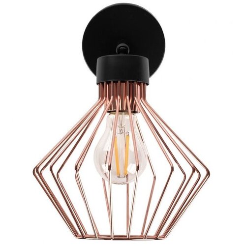 Toolight Zidna svjetiljka metalna Loft rozo crna APP534-1W Slike