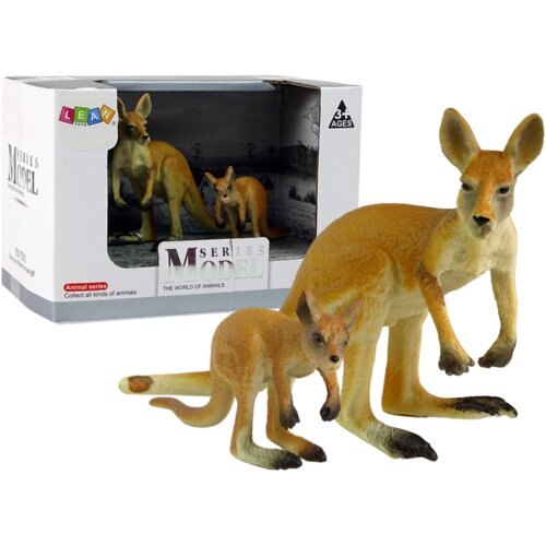  Set of 2 figurines Kangaroo with cub Animals of the World series Cene