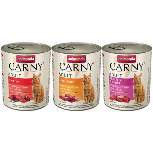 Animonda Probno pakiranje Carny Adult 6 x 800 g - Vrste s govedinom Cijene