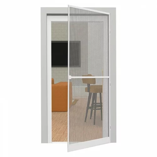 Easy Life Aluminijasta zaščitna mreža proti mrčesu za vrata (100 x 210 cm, bela)