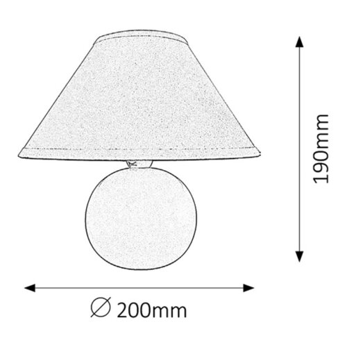 Rabalux ariel keramička stona lampa E14 40W, crvena Slike