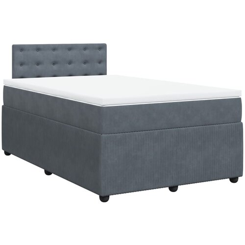 Maison Chic Box spring postelja - Vzmetna postelja z vzmetnico temno siva 120x200 cm žamet SL24513, (21890919) Cene