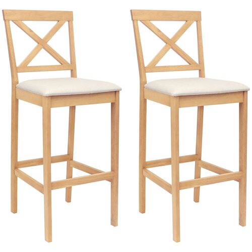  Barska stolica 2 pcs Prirodna i bež Slike