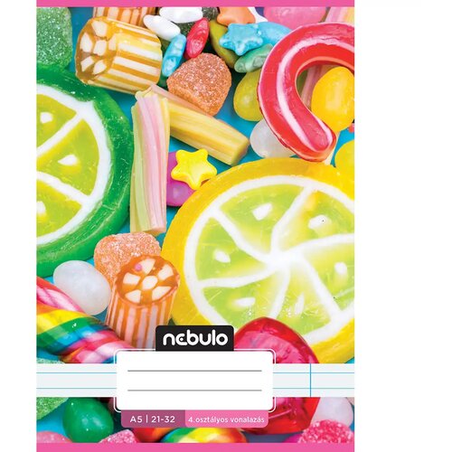 NEBULO bilježnica s uzorkom bombona za 4. razred, A/5, 21-32 linija Cene