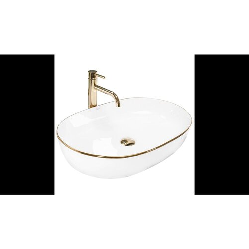 REA Bath CLEO 61 Gold Edge umivalnik za pult Slike