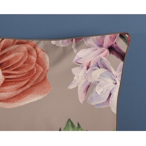 Descanso Siva/rjava posteljnina za zakonsko posteljo/podalj&amp;scaron;ana iz bombažnega satena 240x220 cm Fiori &amp;ndash; Slike