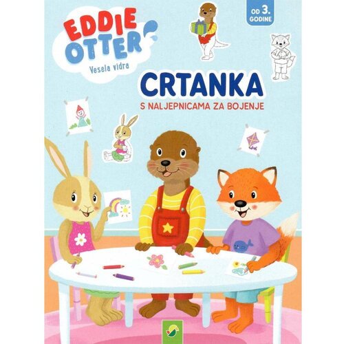 EDDIE Otter Crtanka s naljepnicama za bojenje Slike