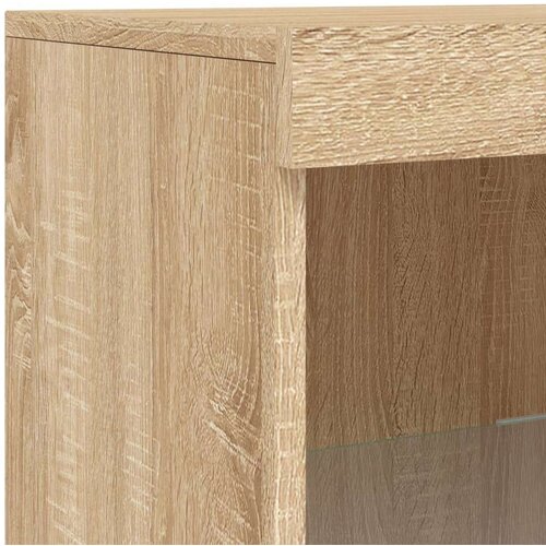  Komoda s LED svjetlima boja hrasta sonome 162 x 37 x 100 cm Slike