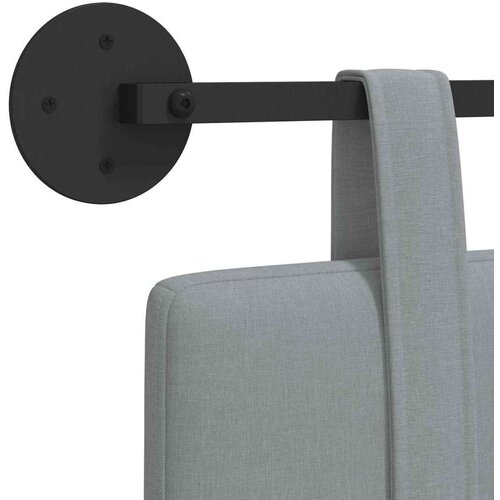  Držeće uzglavlje Zidne Svijetlo siva 150 x 55 x 5 cm tkanina - Svjetlosiva 140 cm bez LED svjetla Slike