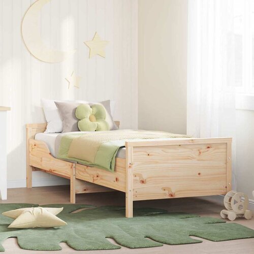 VidaXL Produživi krevet za djecu Ostalo Smeđa 80 x 130 / 165 / 200 cm Slike