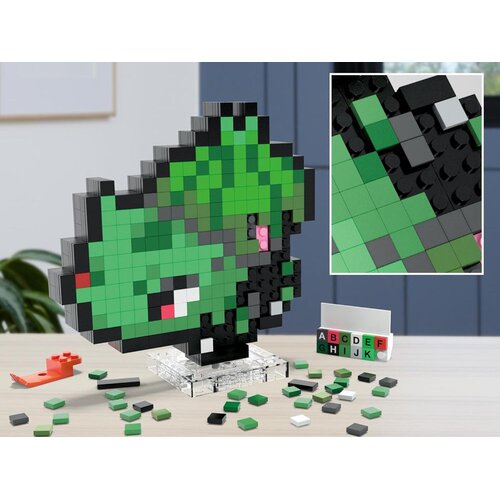 Mattel MEGA Pok&amp;eacute;mon Bulbasaur 15cm Pixel Art RETRO 374ele ZA6177 Slike
