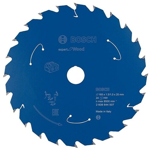 Bosch List krožne žage Expert for Wood (Premer: 165 mm, Izvrtina: 20 mm, &amp;Scaron;tevilo zobcev: 24 kos) Slike