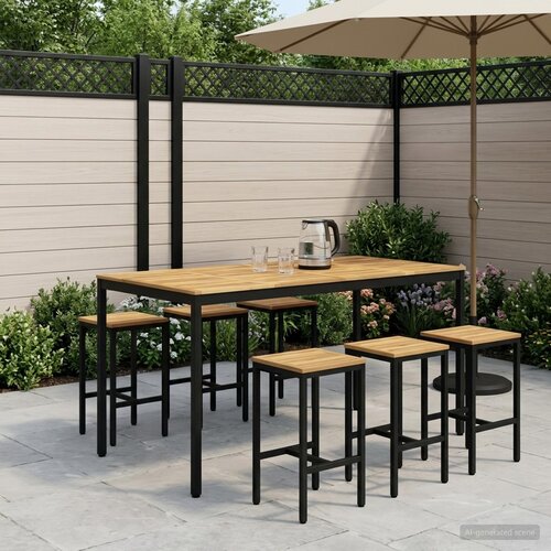  Stol za bar u vrtu Bijela i crna 196 x 100,5 x 105 cm Cijene