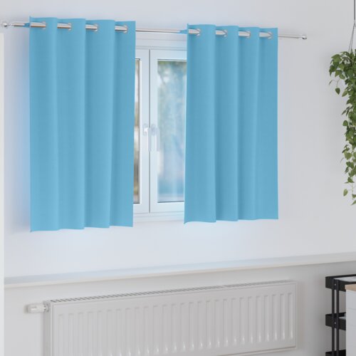 VidaXL Zavjese 2 pcs Svijetlo plava 140 x 140 cm Poliester Slike