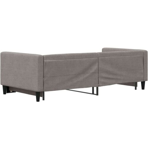  Dnevni krevet na razvlačenje smeđesivi 90 x 200 cm od tkanine Slike