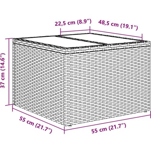 vidaXL 2-dijelni set vrtnih sofa s jastucima poliratan i staklo sivi Cijene
