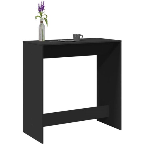 vidaXL Barska miza črna 102x50x103,5 cm inženirski les Cene