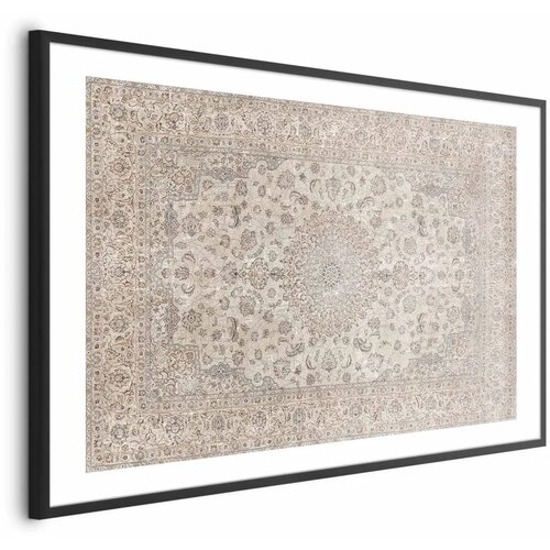  Plakat - Sand Carpet - Worn Persian Rug with Rich Ornamental Motifs 30x21 Crni okvir s margom Cijene