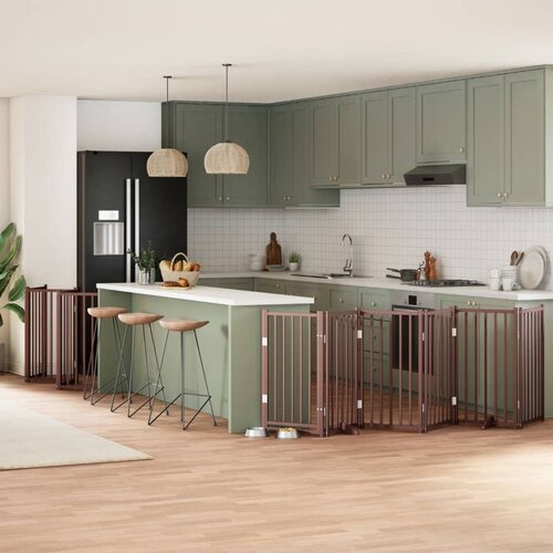 VidaXL Vrata za pse s vrata&amp;scaron;cima 12 panela sklopiva 600 cm drvo topole Slike