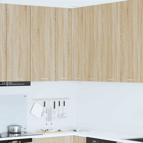 vidaXL viseći ormarić riga sonoma hrast i bijela 57 x 57 x 100 cm Cene