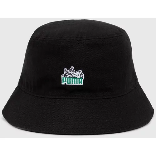 Puma Bombažni klobuk Skate Bucket črna barva, 025133