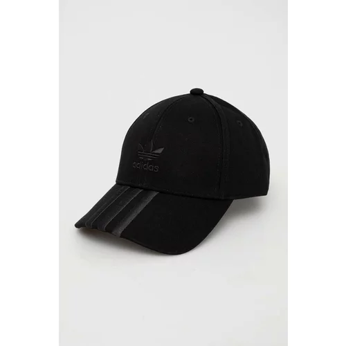 Adidas Bombažna bejzbolska kapa črna barva