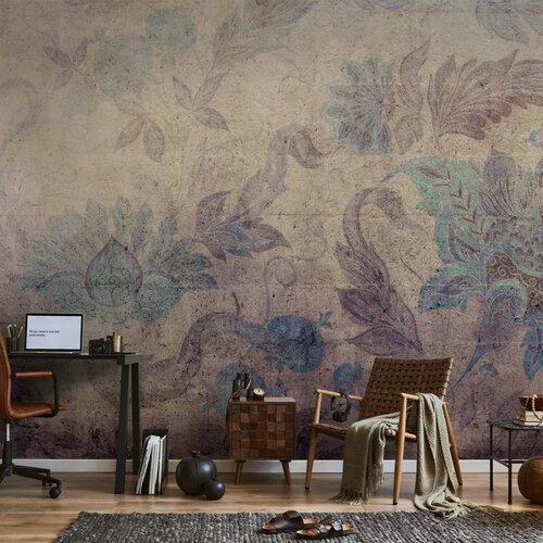  Foto tapeta - Floral decorations - plant motif with ornaments in vintage style 150x105 Slike