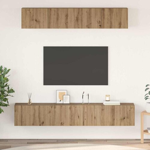 vidaXL Set TV komoda 5 pcs hrast artisan Srednja Konstruirano drvo Cijene