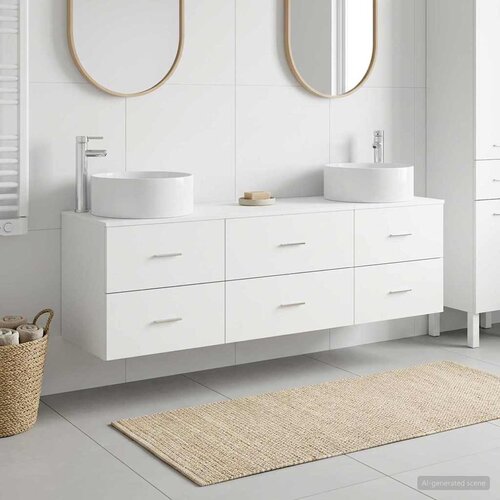  Set namještaja za kupaonicu 3 kom. Bijela 49,5 x 44,5 x 65,5 cm Cene