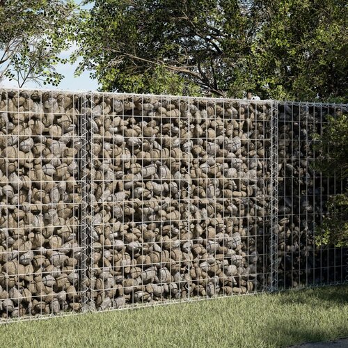vidaXL Gabionska košara s pokrovom 100x100x100 cm pocinkano železo Cene