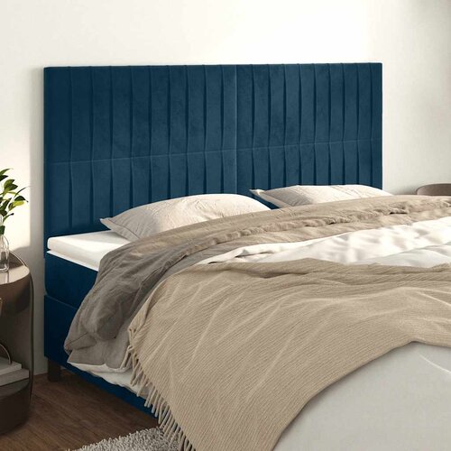  Uzglavlje tamnoplavo 160x5x118/128 cm bar&scaron;unasto Cijene