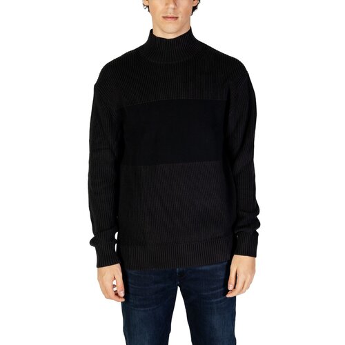 Calvin Klein Jeans Puloverji MIXED STITCH HIGH J30J326204 Črna Cene