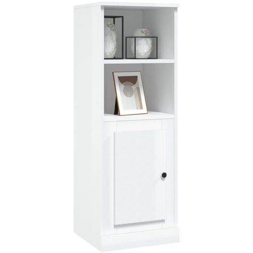  Visoka komoda sjajna bijela 36x35,5x103,5 od konstruiranog drva Slike