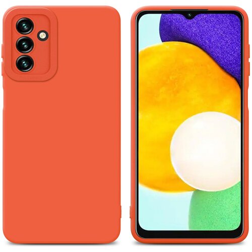 Cadorabo Ohi&amp;scaron;je, združljiv s Samsungom v tekočini Orange - Za&amp;scaron;čitni pokrov iz fleksibilnega silikona TPU, (20592020) Slike