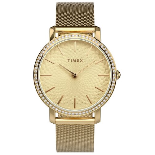 Timex Ročna ura City TW2V52200 Zlata Slike